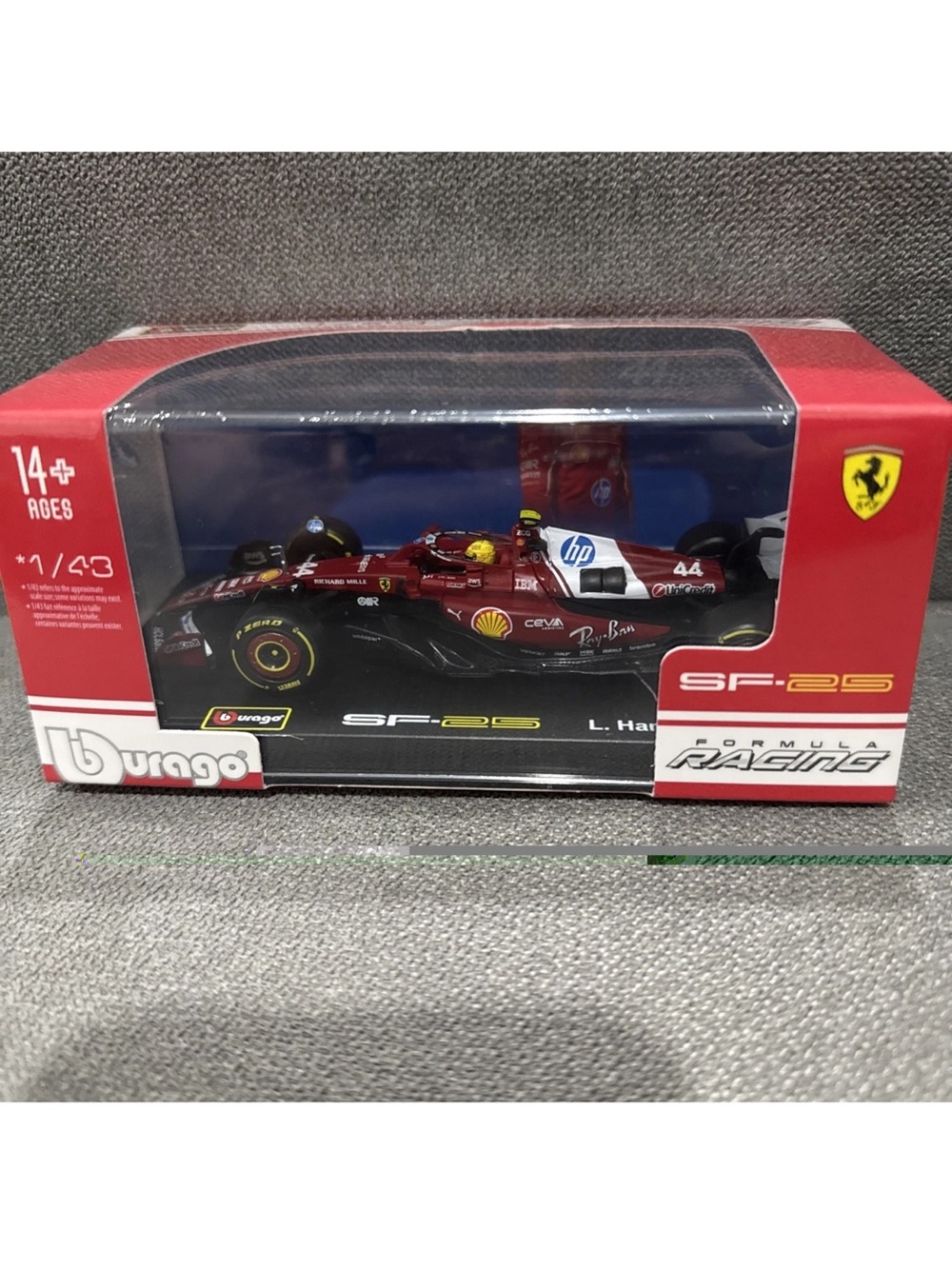 New BURAGO 18-36852-H FERRARI
- F1 SF-25 TEAM SCUDERIA FERRARI
L. Hamilton